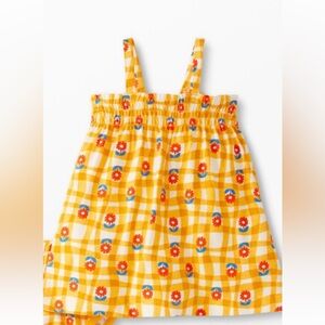 Hanna Andersson gingham flowered swing tank